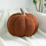 Pumpkin Pillow - Brown Teddy Velvet / 18-20cm - Throw Pillows