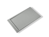 Saona Light Gray Shower Tray with Hidden Drain Slate Texture - shower tray