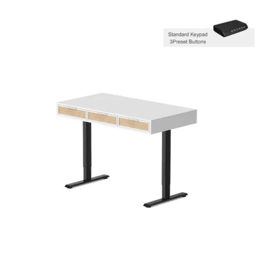 Rattan Soan Electric Standing Desk - 48’’ x 26’’ / White - Standing Desk