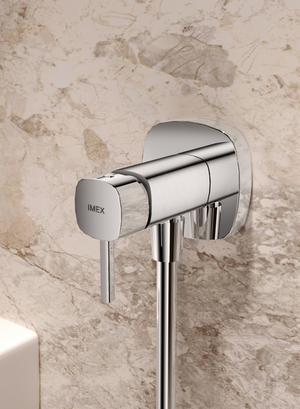Toscana Chrome Concealed Bidet Mixer, in a bathroom setting