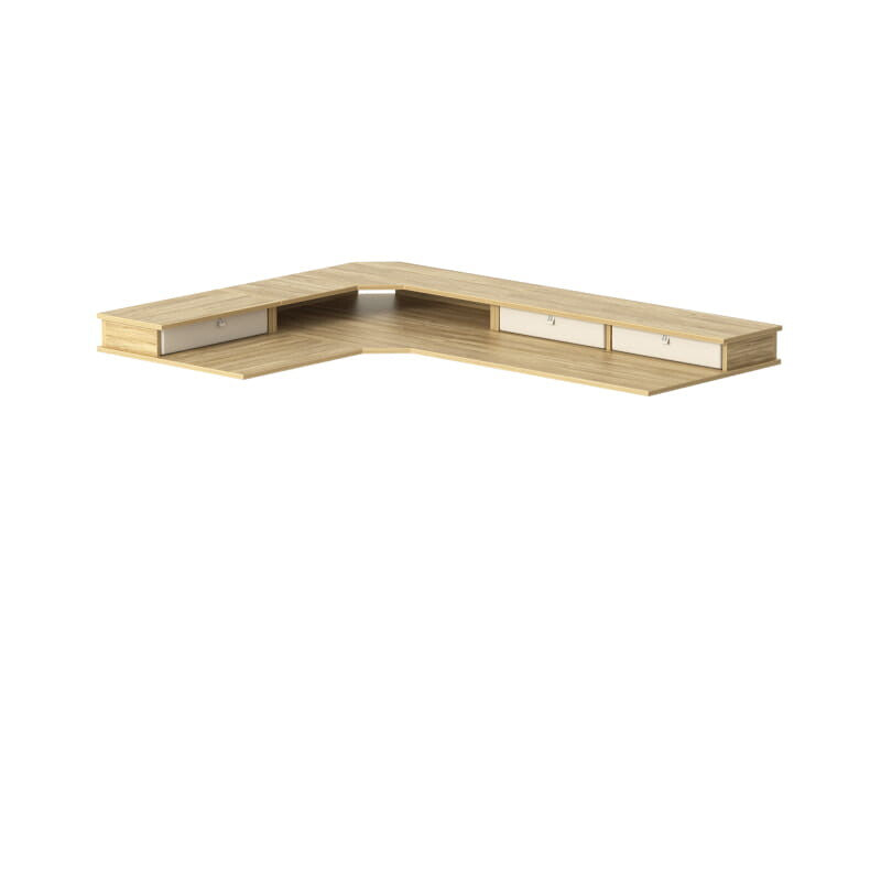 Reversible L-shaped with Upper Drawer