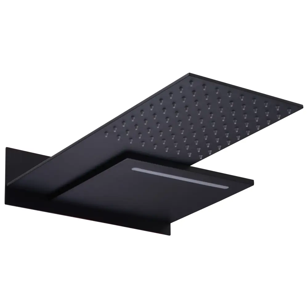 Shower Head Waterfall 2-Way Matte Black | IMEX - Bathroom Product