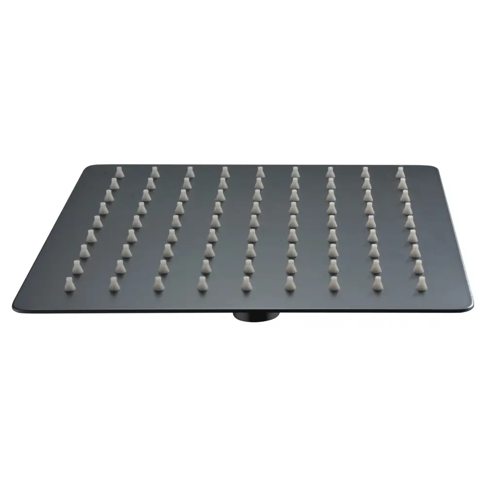 Square matte black modern shower head with sleek contemporary design