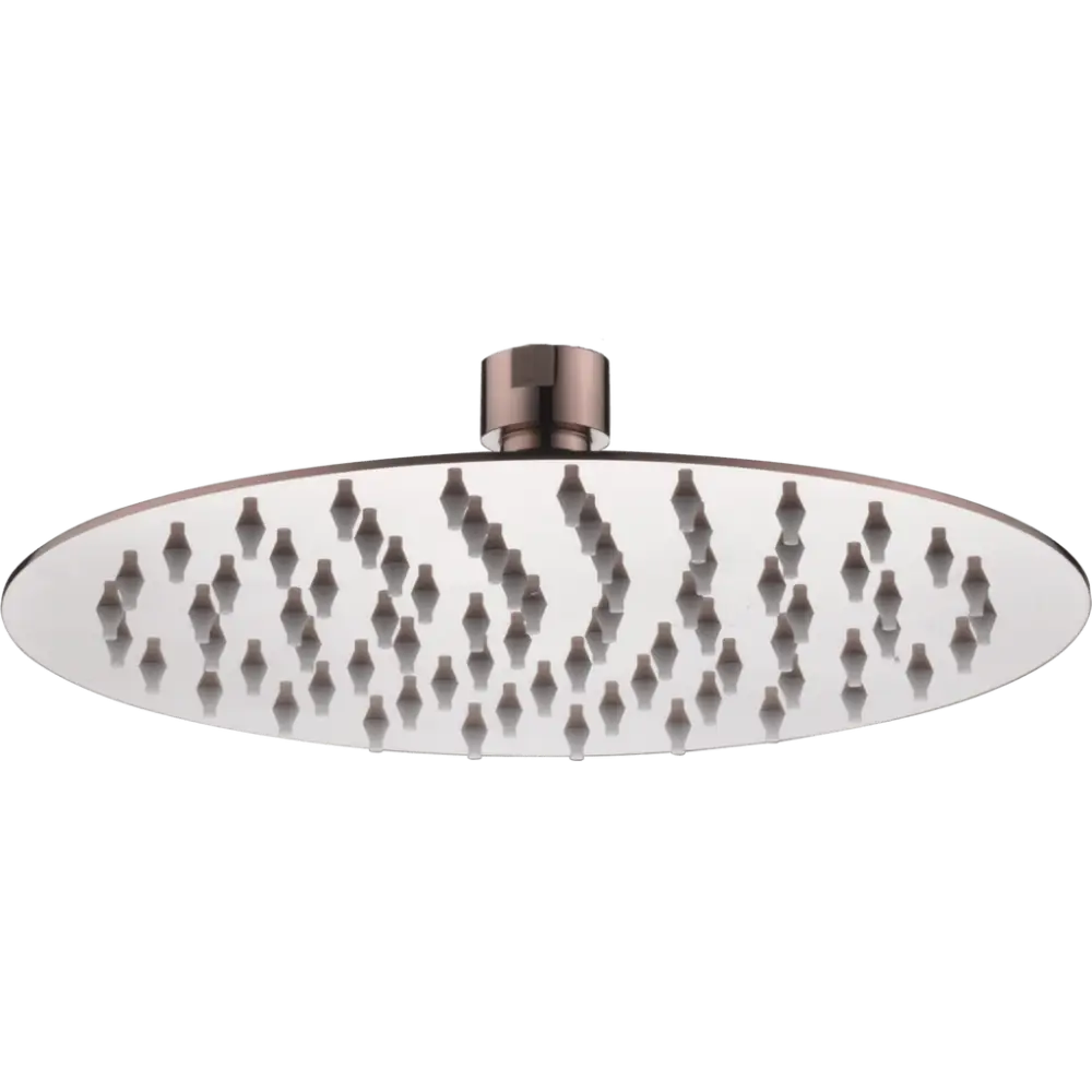 Round champagne shower head modern bathroom fixture, 30cm diameter