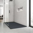 Saona Anthracite Shower Tray with Hidden Drain Slate Texture - 70x70 cm - Platos de ducha