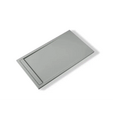 Saona Light Gray Shower Tray with Hidden Drain Slate Texture - shower tray