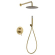 Set Shower Concealed Single-Handle Line Brushed Gold | IMEX - Shower Set