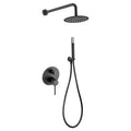 Set Shower Concealed Single-Handle Milos Matte Black | IMEX - Shower Set