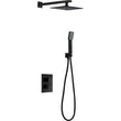 Conjunto De Ducha Empotrado Termostático Cíes Negro Mate - Shower Set