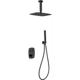 Conjunto De Ducha Empotrado Termostático Feroe Negro Mate - Shower Set