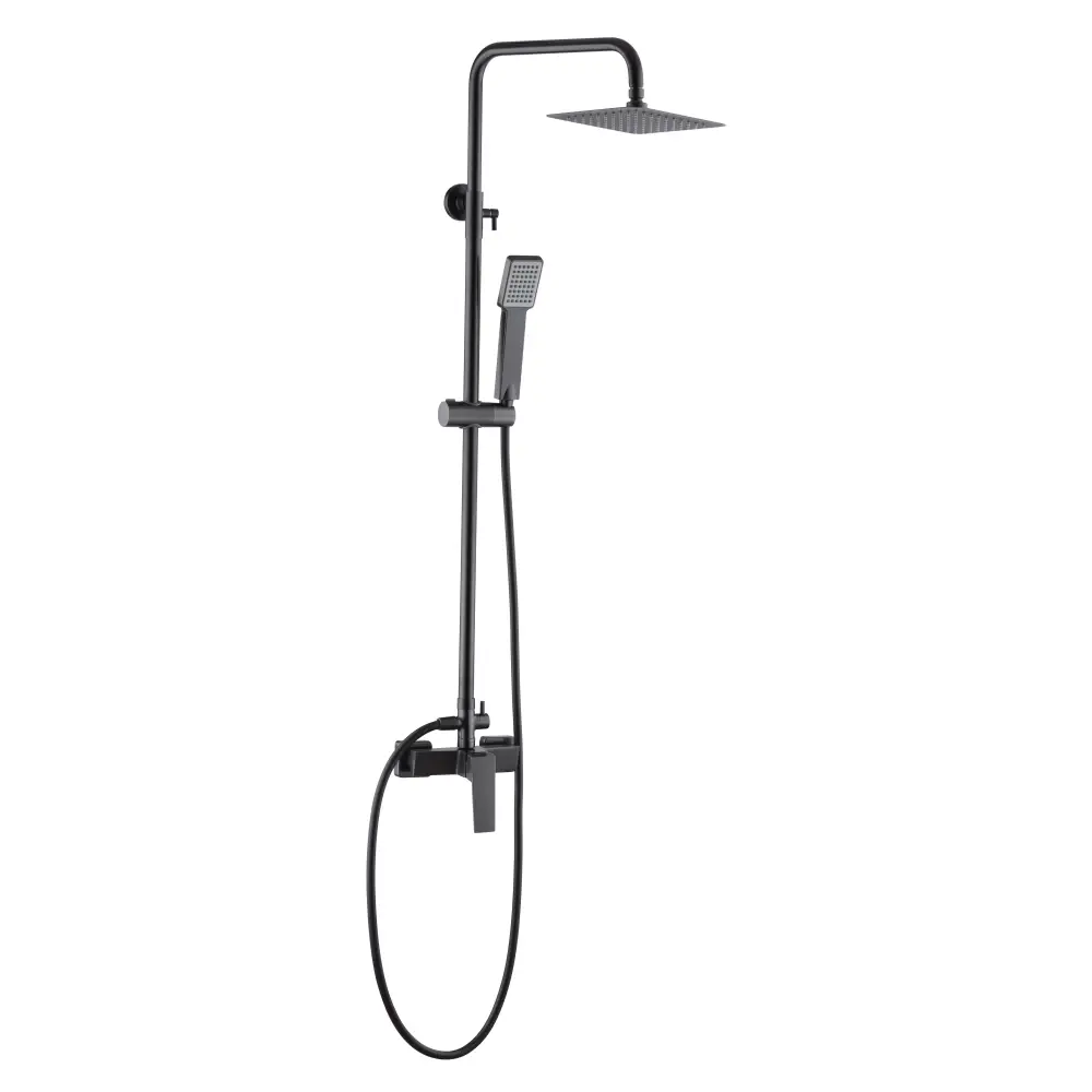 Set Shower Single-Handle Art Black Gun Metal | IMEX - Shower Set