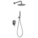 Set Shower Single-Handle Concealed Delos Black Gun | IMEX - Shower Set