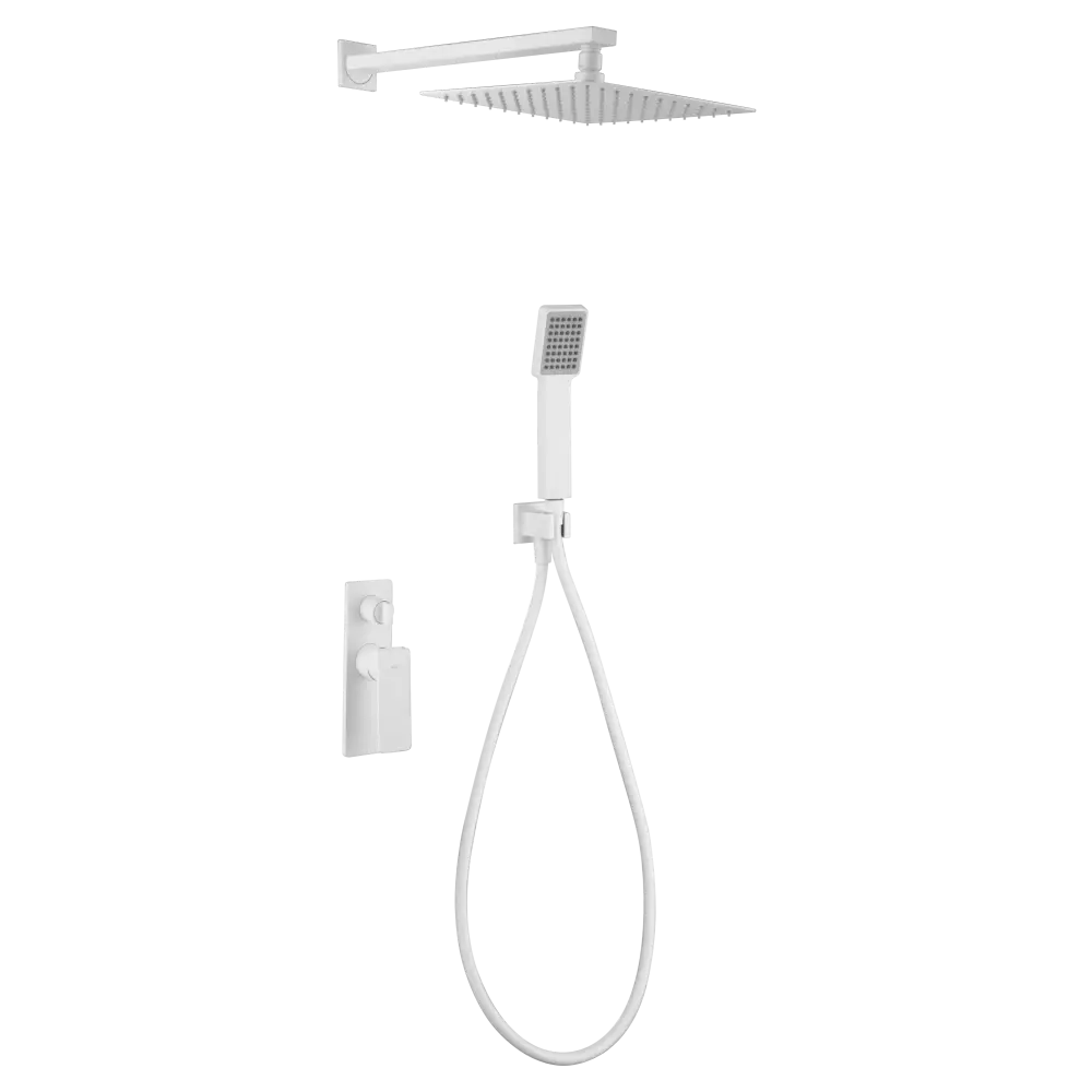 Set Shower Single-Handle Concealed Fiji Matte White | IMEX - Shower Set