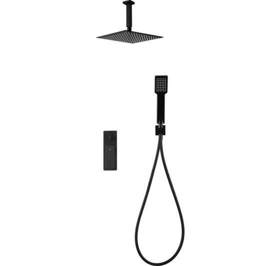 Set Shower Single-Handle Concealed Nadi Matte Black | IMEX - Shower Set