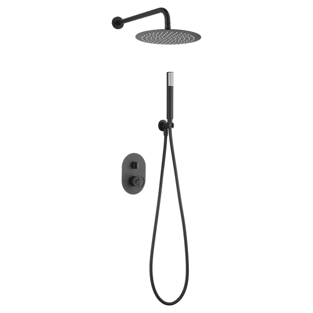 Set Shower Single-Handle Concealed Olimpo Matte Black | IMEX - Shower Set