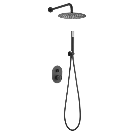 Set Shower Single-Handle Concealed Olimpo Matte Black | IMEX - Shower Set