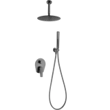 Set Shower Single-Handle Concealed Paros Black Gun | IMEX - Shower Set