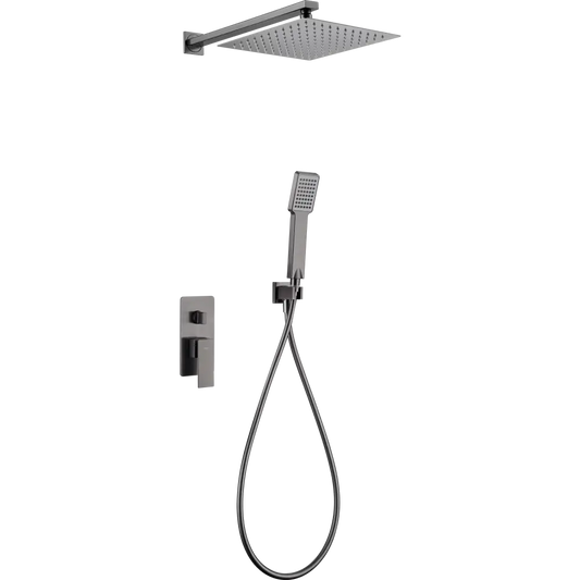 Set Shower Single-Handle Concealed Pisa Black Gun | IMEX - Shower Set