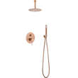 Conjunto Ducha Monomando Empotrado Top Oro Rosa Cepillado