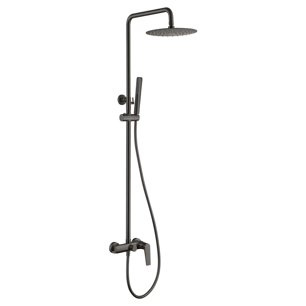 Set Shower Single-Handle Delos Black Gun Metal | IMEX - Shower Set