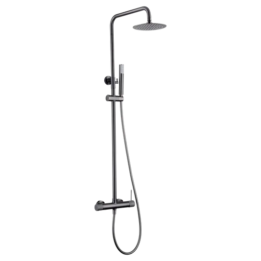 Set Shower Single-Handle Line Black Gun Metal | IMEX - Shower Set