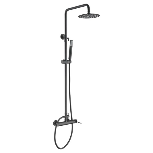 Set Shower Single-Handle Milos Matte Black | IMEX - Shower Set