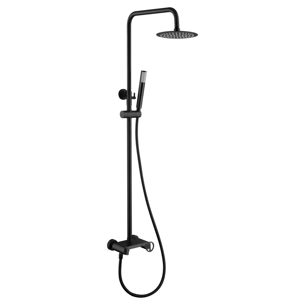 Set Shower Single-Handle Olimpo Matte Black | IMEX - Shower Set