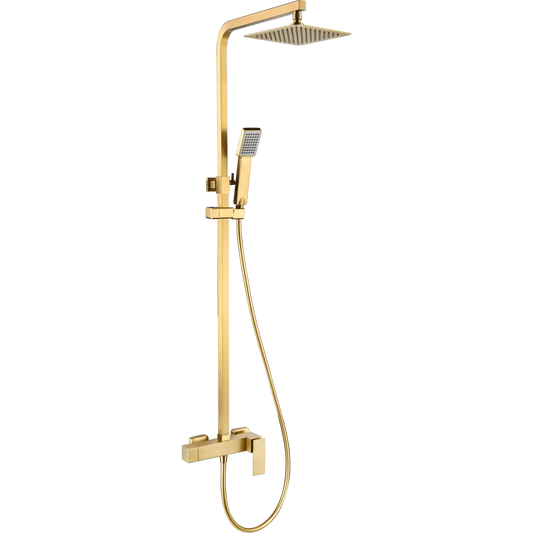 Set Shower Single-Handle Pisa Brushed Gold | IMEX - Shower Set