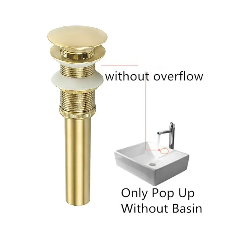 Single Handle 1 Hole Water Fall Overflow Faucet - Without Overflow - Gold - Faucets