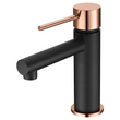 Single-Handle Basin Milos Black Rose Gold | IMEX - Faucet