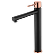 Single-Handle Basin Milos Black Rose Gold | IMEX - Faucet