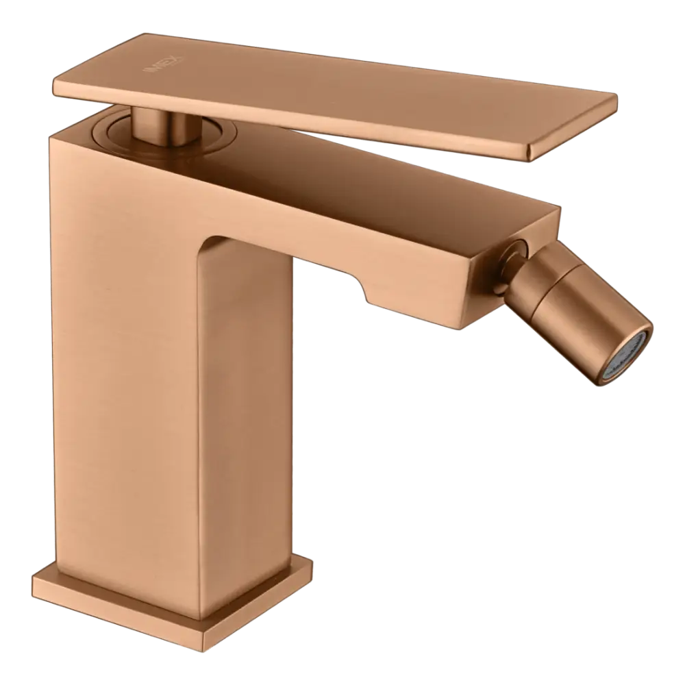 Single-Handle Bidet Pisa Brushed Rose Gold | IMEX - Bidet
