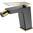 Single-Handle Bidet Sweden Black Gold Shiny | IMEX - Bidet