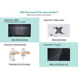 Single Monitor Desk Mount Arm silver