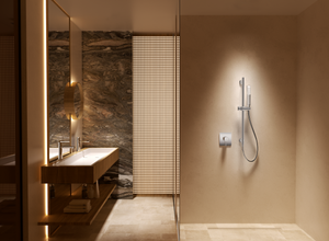 Toscana Matte Black Concealed Single Lever Shower Set with Hand Shower, view 5