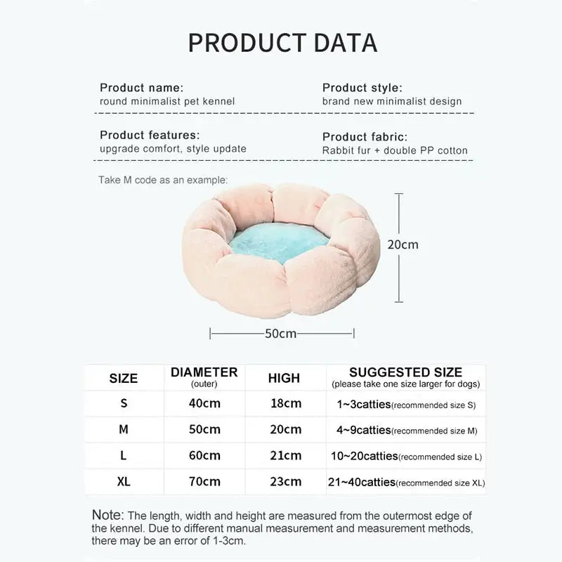 Soft And Comfortable Shaped Faux Fur Bed Flowers For Pet - pet bed