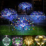 Solar LED Fireworks Lawn Lights - Floor Lamp