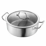 Stainless Steel Induction Glass Lid Thick Soup Pot - Cookware set