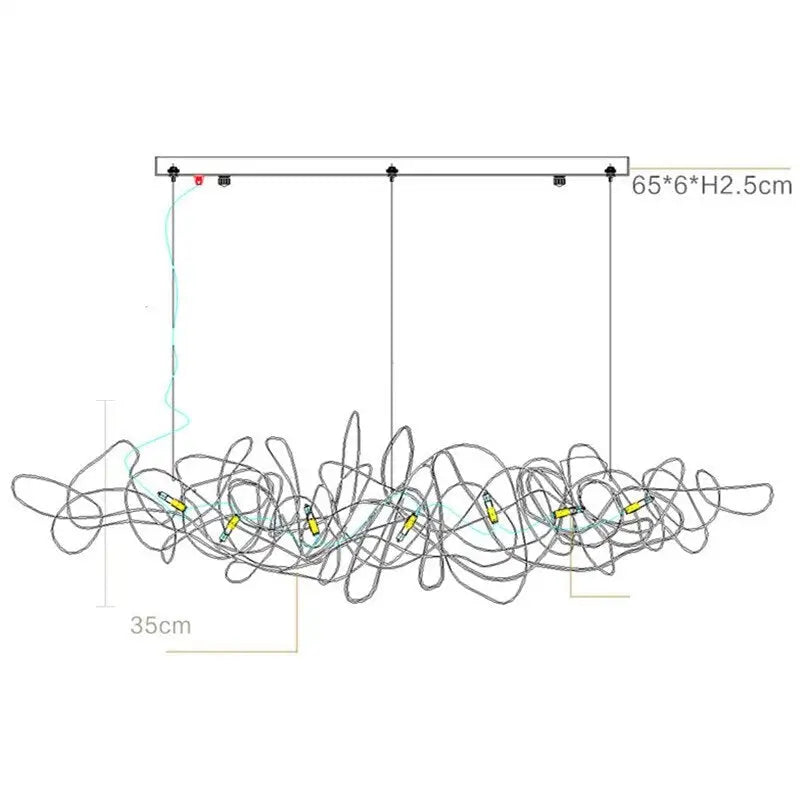 Stainless Steel Modern Luxury LED Ceiling Chandelier - Lamps