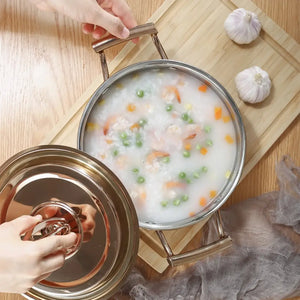 Stainless Steel Non Stick Hammer Double Ear Soup Pot - Cookware set