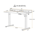 Standing Desk with Electric Height Adjustment and Floating