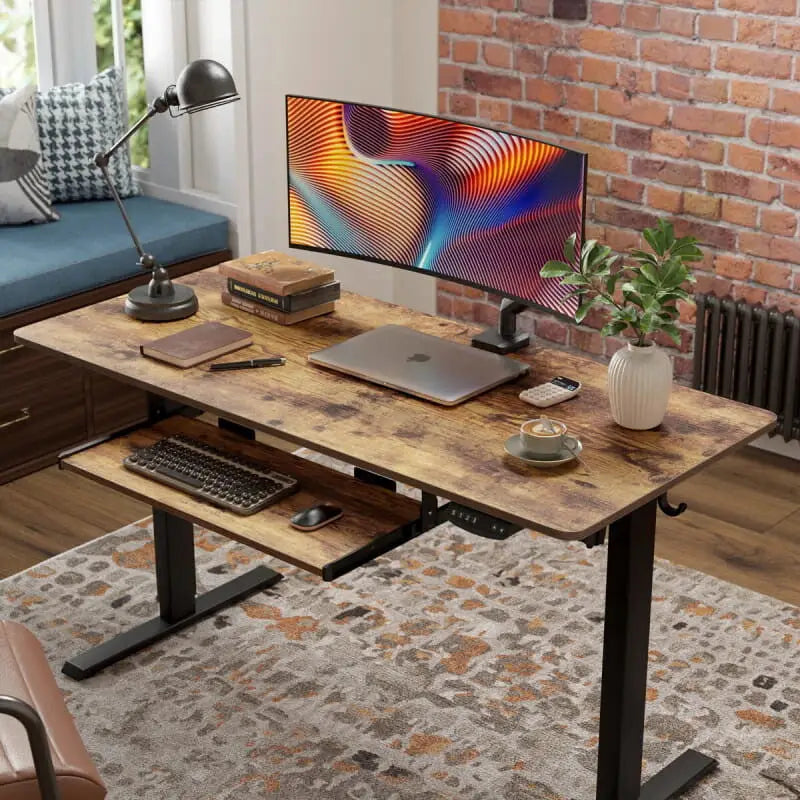 Standing Desk with Keyboard Tray - Desk