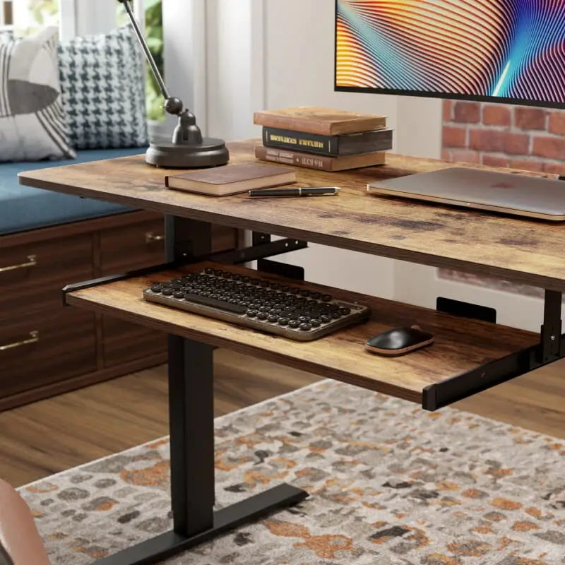 Standing Desk with Keyboard Tray - Desk