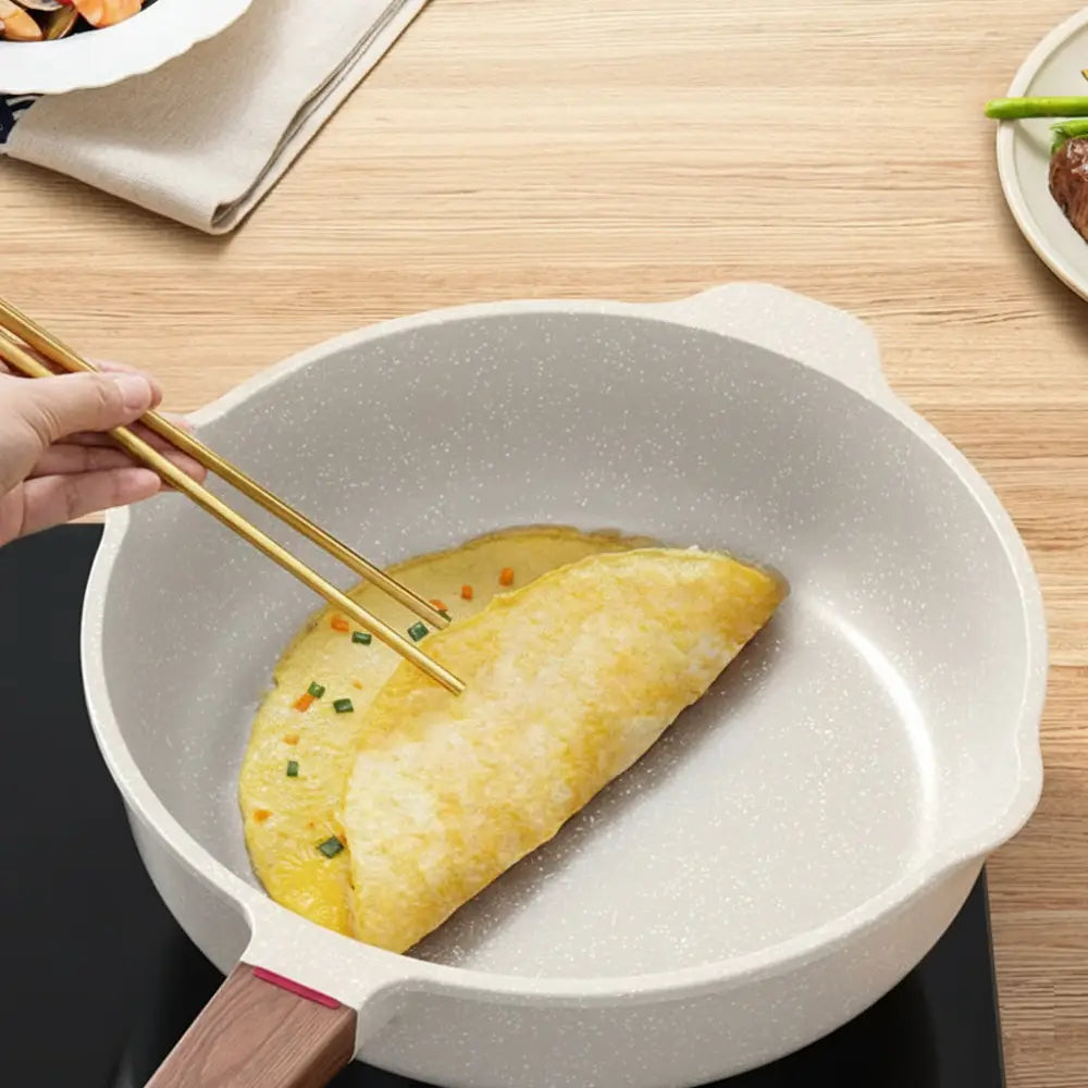 Stone Non Stick Glass Lid Frying Pan - Cookware set