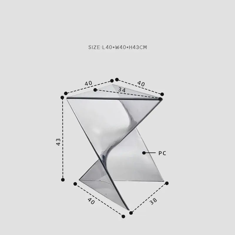 Triangular Modern Art Minimalist Side Tea Table - Multifunctional coffee table