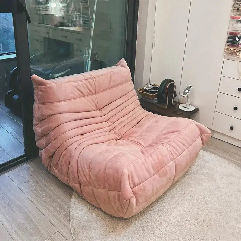 Suede Single Person Bean Bag Chair - Pink - Chair