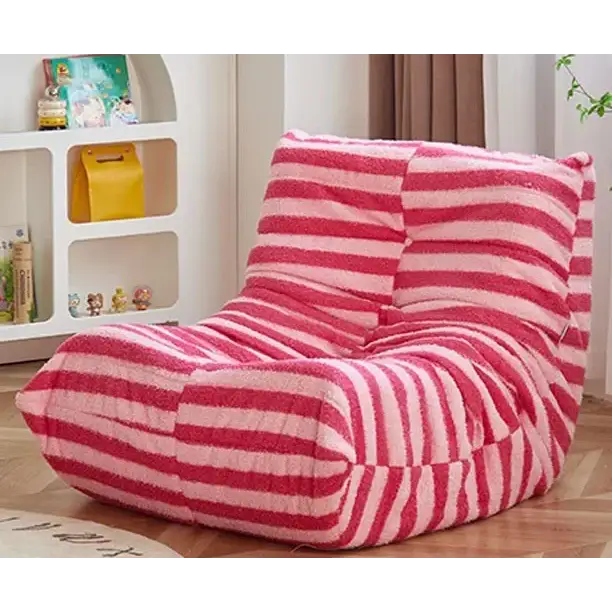 Suede Single Person Bean Bag Chair - Pink Red - Chair