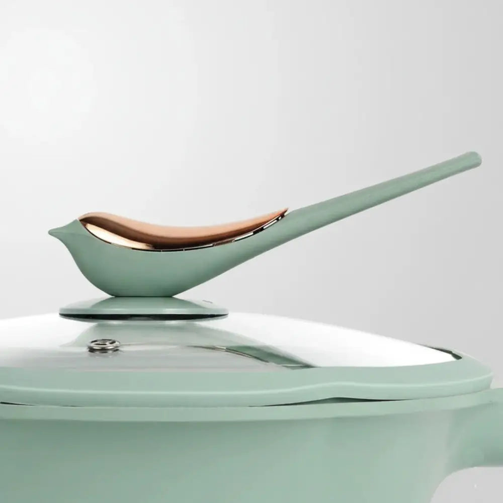 Tempered Glass Lid Non Stick Frying Pan - Green / 32cm - Cookware set