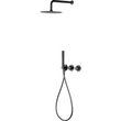 Conjunto Ducha Termostático Empotrado Assen Negro Gun Metal - Shower Set