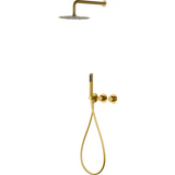 Conjunto Ducha Termostático Empotrado Assen Oro Cepillado - Shower Set
